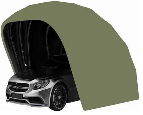 Cochera de Acero Inoxidable, Cabina de Garaje, toldo de Coche, Garaje, coberde de Coches, casa de Coches, Aparcamiento, abatible, retrácl5.5m *W 2.5m*H 2.3m, Verde [Clase energética A]