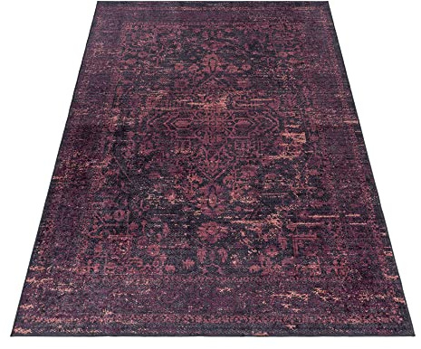 KADIMA DESIGN Wohnzimmerteppich Used-Look Vintage-Design Pflegeleicht Elegant Waschbar Langlebig Strapazierfähig Rot 200x290 cm Schlafzimmer Wohnzimmer Oeko-TEX Fußbodenheizung geeignet | PIZOL