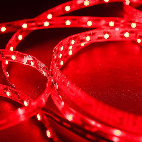Mextronic LED Streifen LED Band LED Strip 3528 Rot 625-630nm 24W 500CM 24V IP20