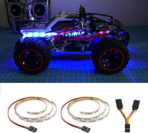 LED Licht für RC Auto ferngesteuertes LKW, Flugzeug, Starrflügel-Fernbedienungsauto, 1 Meter lang, für den Außenbereich (Blau)