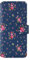 32nd Floral Series 2.0 - Design PU Leather Book Wallet Case Cover for Samsung Galaxy A21S (2020), Designer Flower Pattern Wallet Style Flip Case With Card Slots - Vintage Rose Indigo