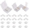 Connecteurs de bande lumineuse LED RGB 4 broches 10 pièces en forme de L + 10 pièces sans interruption pour bande LED multicolore SMD 5050 (20 pièces)