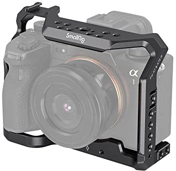SmallRig 3241 Vollkäfig für Sony Alpha 1 A1 & Sony A7S III Alpha 7S III mit integrierter NATO-Schiene & Kaltschuhhalterung
