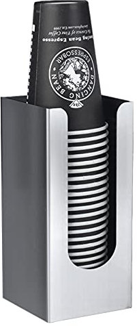 Felenny Acrylic Solid Color Paper Coffee Cup Dispenser Plastic Cup Holder Stand for Coffee Milk Tea Shop Restaurant