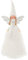 Christmas Tree Fairy Topper Silver Wings White Fluffy Gown Sparkling Hat 55cm