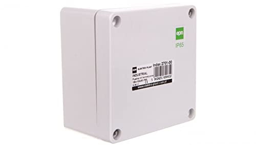Industrielle Luftsteckdose n/t 105 x 105 x 66 IP65 grau 2701-00 Elektro-Kunststoffwanne 5902431690612