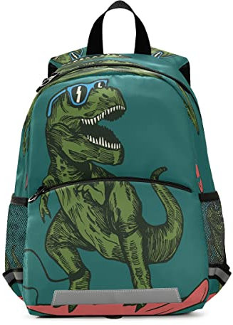 Mnsruu Kinderrucksack, Skateboard, Dinosaurier, Kindergarten, Schultasche für Kleinkinder, Mädchen und Jungen