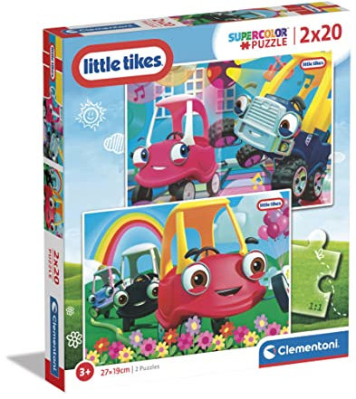 Clementoni - 24790 - Supercolor Puzzle Little Tikes - 2 X 20-Piece Jigsaw Puzzles - Jigsaw Puzzle For Kids Age 3
