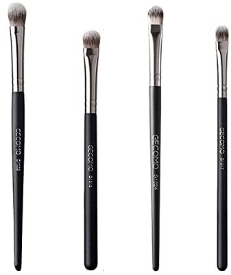 Peinceaux De Maquillage Yeux, Pinceau Estompeur Yeux, Fard à Paupières Outils de Maquillage, Eyeshadow Applicator, pour Débutant Commode, Femme Fille Maquillage, 4PC