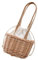 Cabilock 1Pc Borsa da sera in paglia da donna Borsa da spiaggia estiva a busta intre,Borsetta Per Bambini Da Donna Cesto Di Vimini Intrecciato Cestini Portaoggetti in Rattan Cesto,per Vacanze Viaggio