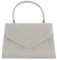 fi9® BNWT Retro-Tragetasche, Lackleder, Brautschmuck, Hochzeit, Abendtasche, Party, Geldbörse, Clutch, Schultertasche, grau, medium