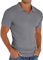 Sailwind Herren Polo Shirts Mit Reißverschluss Klassisch Stretch Sommer T-Shirts Für Herren Schmale Passform Freizeit- Und Arbeitskleidung (Dunkelgrau, L)