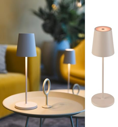 SLV VINOLINA TWO, Tischleuchte, Akku, IP65, 2200/2700/3000K, TOUCH, beige