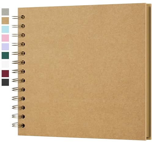 Fotoalbum zum Selbstgestalten - Scrapbook Fotobuch zum Einkleben, DIY Geschenkset für Baby, Familie, Jahrestag, Geburtstag, Valentinstag und Hochzeit