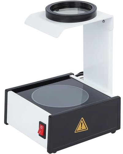 Linsen-Stresstester-Maschine mit LED-Lichtquellen-Design, Erkennung von Authentizitätskristallen für optische Linsen, Polarisatoren, Brillen, einstellbare Helligkeit und einfach zu bedienen