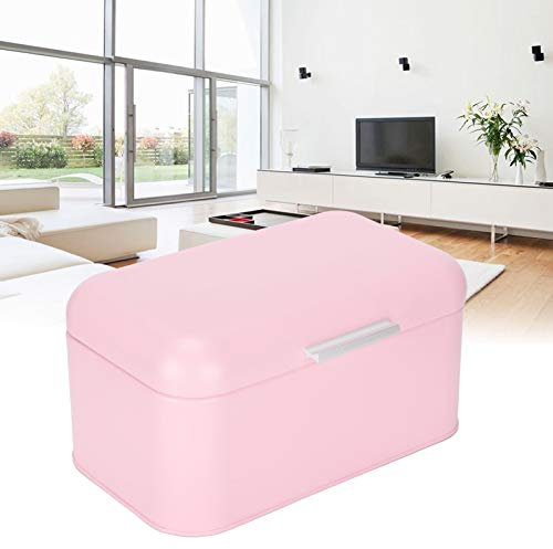 EIMSOAH Organizador de Panera de Hierro de Gran Capacidad, Panera Rosa, Material Metálico Inodoro, Base Antideslizante, Accesorios de Cocina Rosas, Fácil Operación para Cocina, Oficina