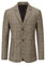 YOUTHUP Blazer Vintage Homme Slim Fit, Blazer Homme à Carreaux, Veste de Costume Décontracté Business Marron M