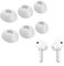 BeisDirect 6 cuscinetti auricolari in silicone per Huawei Freebuds 4i/5i, cuscinetti di ricambio in gomma, accessori per auricolari (bianco)