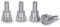 PrecisionGeek Tornillos de cabeza de rosca M4 x 10 mm L-20 mm (4 unidades) (aluminio)