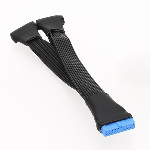 SHAOYAYAZHANG USB 3.0 19/20 Pin Header Splitter Extension Cable 1 to 2 Y Splitter Internal Adapter DIY USB3.0 Motherboard cable 5.9 inch