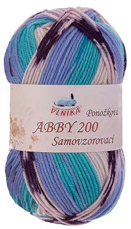 Sockenwolle Abby 200 selbstmusternd 100g Strickgarn Sockengarn Strumpfwolle Strumpfgarn Farbwahl, Farbe:mehrfarbig 6