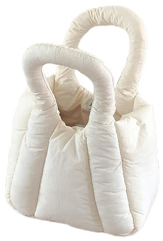 Yjcnelcr Handtaschen für Damen, Geldbörsen, Schultertasche für Mädchen, modische Nylon-Handtasche mit Tragegriff oben, kleine Handtasche für Damen, gesteppt, gepolstert, Crossbody-Tasche mit