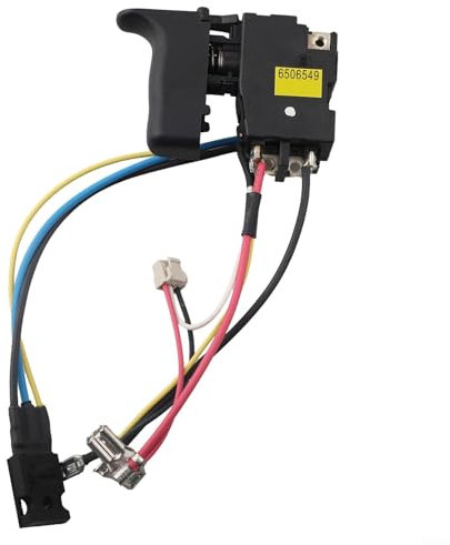 URPIZY Ersatzschalter 638882-6 Für BHR162 BHR202 DHR202 18V Bohrhammer, Kompatibel Mit 6506549, Schwarz, Kunststoff, Für Makita-Akkubohrmaschine, Einzelpack, Ersatzschalter Für Makita-Bohrhammer