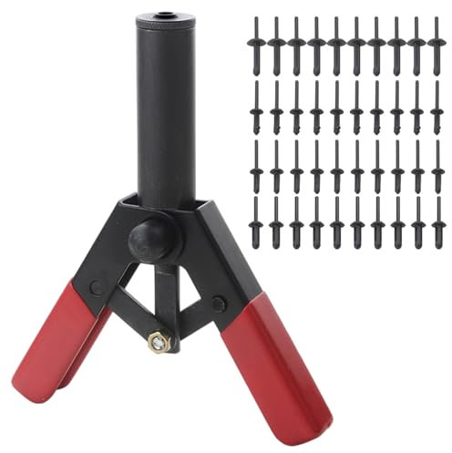 Kit de 41 remachadoras con 4 tamaños de remaches de plástico, herramienta de extracción de acero al carbono con agarre cómodo para sujetar paneles de puertas y molduras de automóviles. Herramienta de