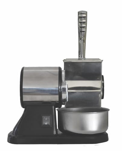 Montini Grattugia Elettrica professionale serie 3000 con rullo in acciaio professionale estraibile - Potenza effettiva 450 W - Lubrificata a secco - formaggio, pane, cioccolato, frutta secca (NERO)