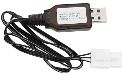 Briny River 1Pc 2S Life 6.4V 600mA USB vers EL4.5-3P Plug Batteries Câble de Charge pour La Plupart des Modèles de Voitures Télécommandées Camions Hors-Bord