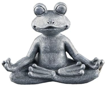 Yoga-Frosch, Gartenstatue, meditierender Frosch, Miniatur-Figur, Zen Buddha-Frosch-Figur, Simulations-Frosch-Statue