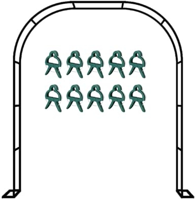 Rosenbogen Metall Stabil Rankgitter Rosenhilfe Wetterfest, Rankbogen Metallbogen Gartenbogen Torbogen Rankhilfe für Kletterpflanzen, mit Basis Und 10 Klammern für Pflanzen(3.5 x 2.2 x 0.4 m)