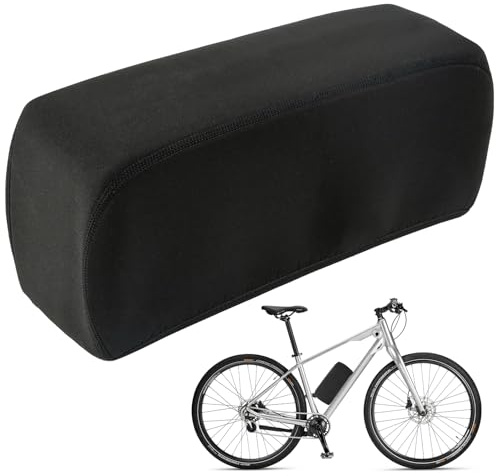 Ebike Akku Schutzhülle,Wasserdichte E-Bike-Akkutasche,Staubdichte Fahrradrahmentasche, E-Bike Akku Schutzhülle für Hailong/Polly/Tiger Shark/Jumbo Shark-Akkus. E-Bike-Zubehör (Schwarz, Mittlere Größe)