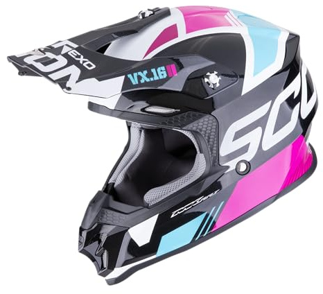 SCORPION VX-16 EVO AIR ANALOG Metal Black-Blue-Pink S