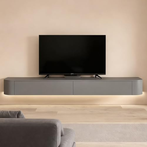 LLNWDNB TV-Schrank Hängende TV-Konsole Mit 2 Schubladen Klapptür für TV-Geräte Bis Zu 30~65 Elektrokamin Fernsehtisch Fernseherschank TV Board B,1.2m