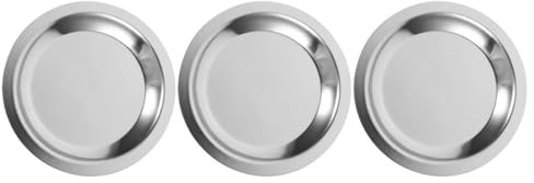 Beavorty Tapis Rond en Acier Inoxydable 3 Pièces pour Bouteilles de Vin et Tasses, sous-Verres Lavables Adaptés aux Cafés et Tables à Manger