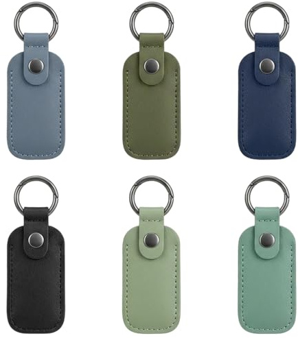 6 Stück Schutzhülle für Flash Laufwerke, USB Stick Tasche, PU Leder Sticks Tasche Klein USB Speicherstick Organizer mit Schlüsselanhänger für Studenten Lehrer Büroangestellte