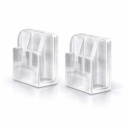 Clip Supporto Telepedaggio 2019-2023 per Auto, Set 2 Pezzi + Omaggio, Porta Telepedaggio Slim Rimovibile Bianco Trasparente, Fissaggio Sicuro per Parabrezza, Supporto Discreto e Resistente (2)