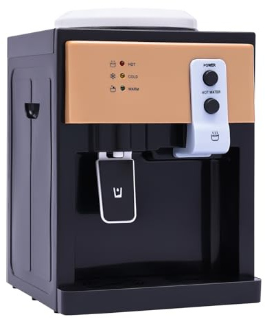 Dispensador de agua fría y caliente de mesa 550 W/75 W – Calentador de agua potable de escritorio con depósito interior de acero inoxidable, refrigeración 8 °C, calefacción 95 °C, para cubos de 3,5