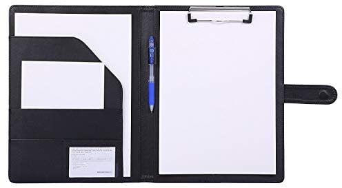 Klemmbrett A4 Ordner Klemmbrettmappe A4 Schreibmappe Klemmbrett Mappe mit Klemmbrett(Schwarz)