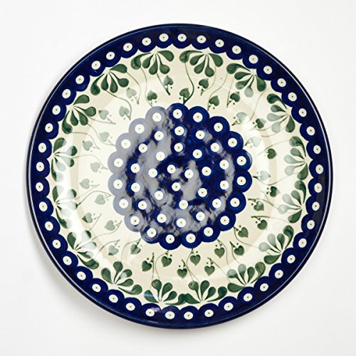 Polish Pottery 25cm Plate - Love Leaf