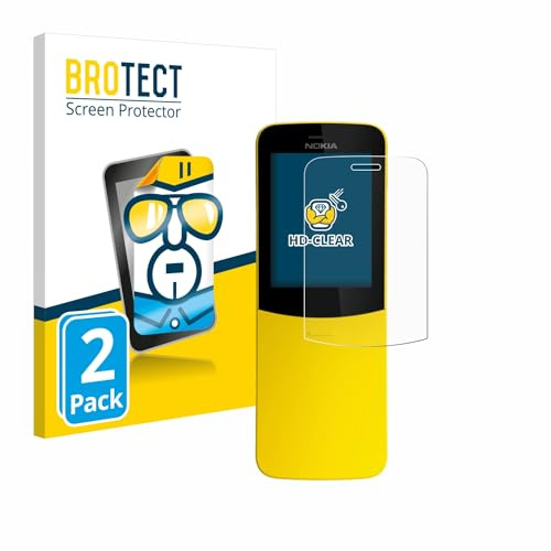 BROTECT Schutzfolie für Nokia 8110 | 2 Stück Transparenter Displayschutz Made in Germany Klare Displayschutz-Folie Clear Einfache Montage Case-Friendly