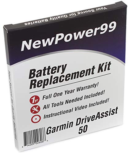 NewPower99 Battery Replacement Kit with Battery, Instructions and Tools compatible with Garmin DriveAssist 50 Series (DriveAssist 50, 50LM, 50LMT, 50 LMTHD, 50 LMT-D)