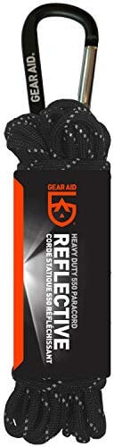 Gear Aid Unisexe - Adulte Paracord 550 Cordes, Mixte - Adulte, 763200, Noir réfléchissant., 9 m