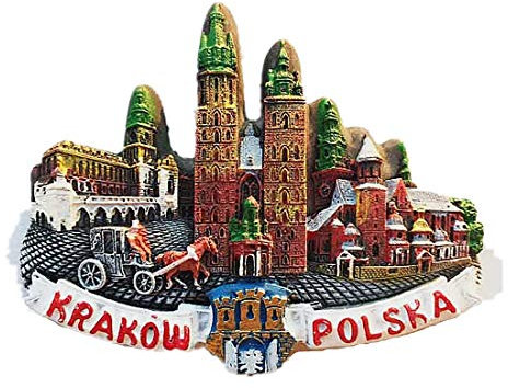 3D-Kühlschrankmagnet, Krakau, Polen, Souvenir, Geschenk, Dekoration für Zuhause und Küche, Krakau, Polen, Kühlschrankmagnet, Touristen-Souvenir, Geschenk