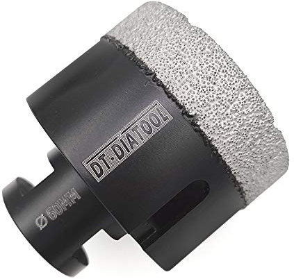DT-DIATOOL Punte per Trapano Diamantate 60mm per Perforazione a Secco Piastrelle Porcellana Marmo Ceramica Granito