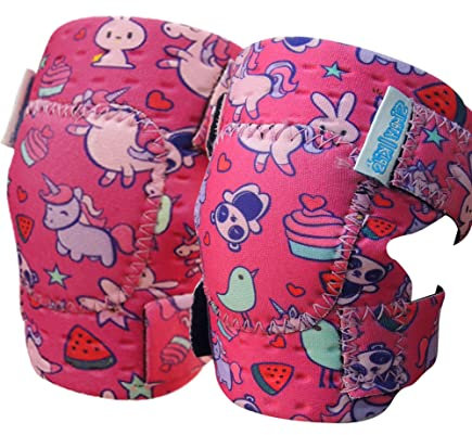 Simply Kids Knieschoner Baby Krabbeln (2 Paar) I Krabbelstrumpfhose, Krabbelhilfe für Babys Mädchen Junge Kind (einhorn)