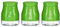 Rammento Set of 3 14.5cm Glass Green Tea Coffee Sugar Canisters | 900ml Airtight Screw Lid Jars for Kitchen Storage & Organisation | Large Caddy Set with Stainless Steel Sleeve | Kitchen Canisters Set