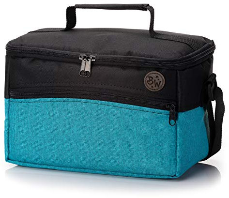 BAMBINIWELT Tasche für Toniebox, Musikbox-Tasche, für Hörwürfel kompatibel mit Toniebox und Tigerbox Touch, verstellbare Innenfächer, Netzfach für Zubehör, Toniebox Tasche (türkis meliert)