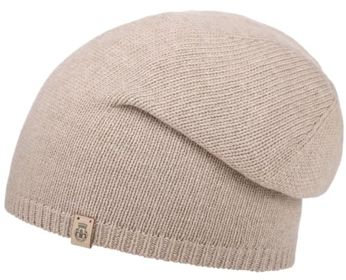Roeckl Beanie mit Kaschmir Strickmütze Wollmütze Wintermütze Damen/Herren - Long Winter Herbst-Winter - One Size Hellbeige